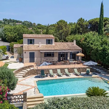 A C House With Pool & 3br 8p Gassin Apartament *